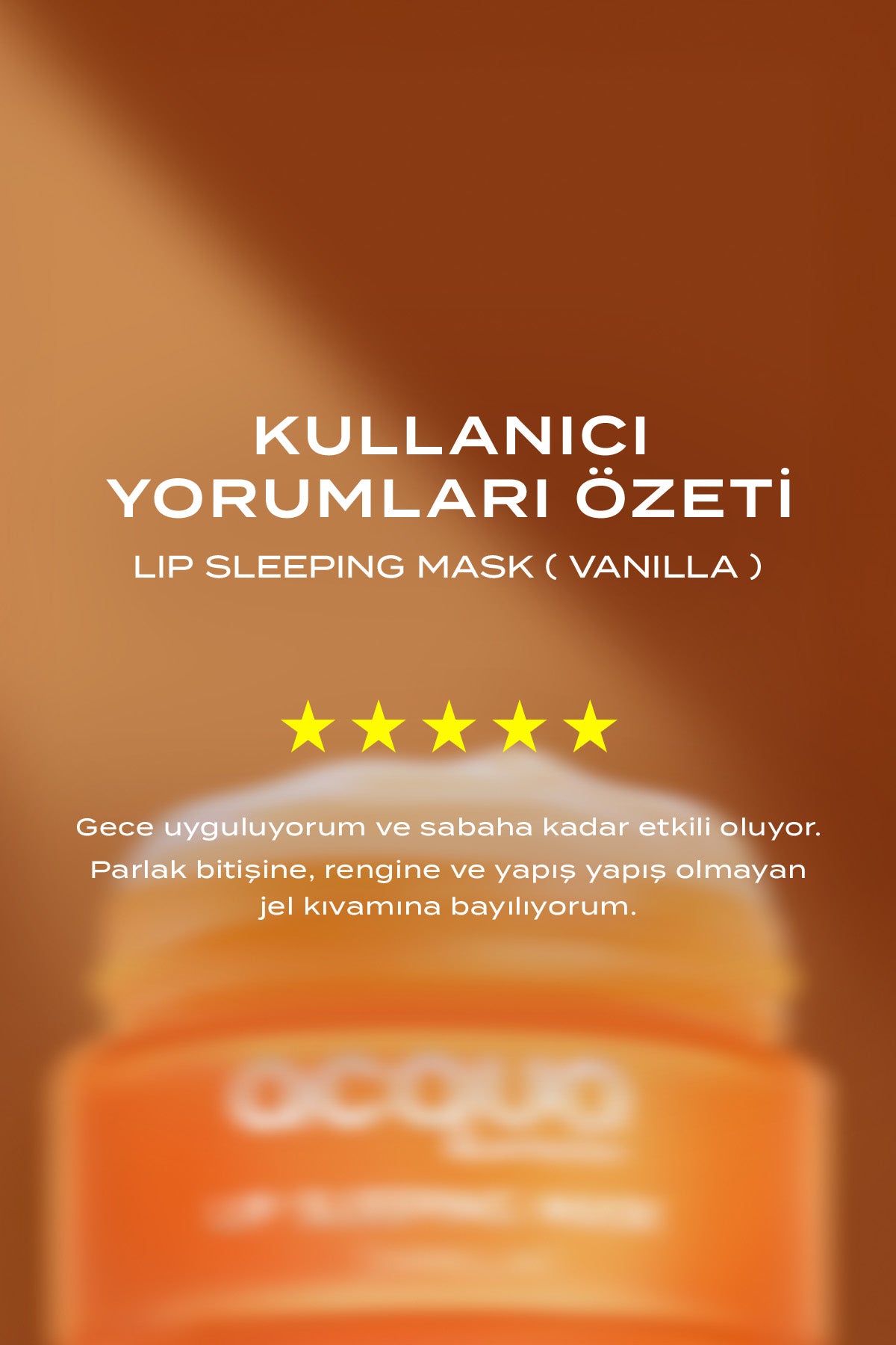 Lip Sleeping Mask Vanilla | Onarıcı & Canlandırıcı Dudak Maskesi |