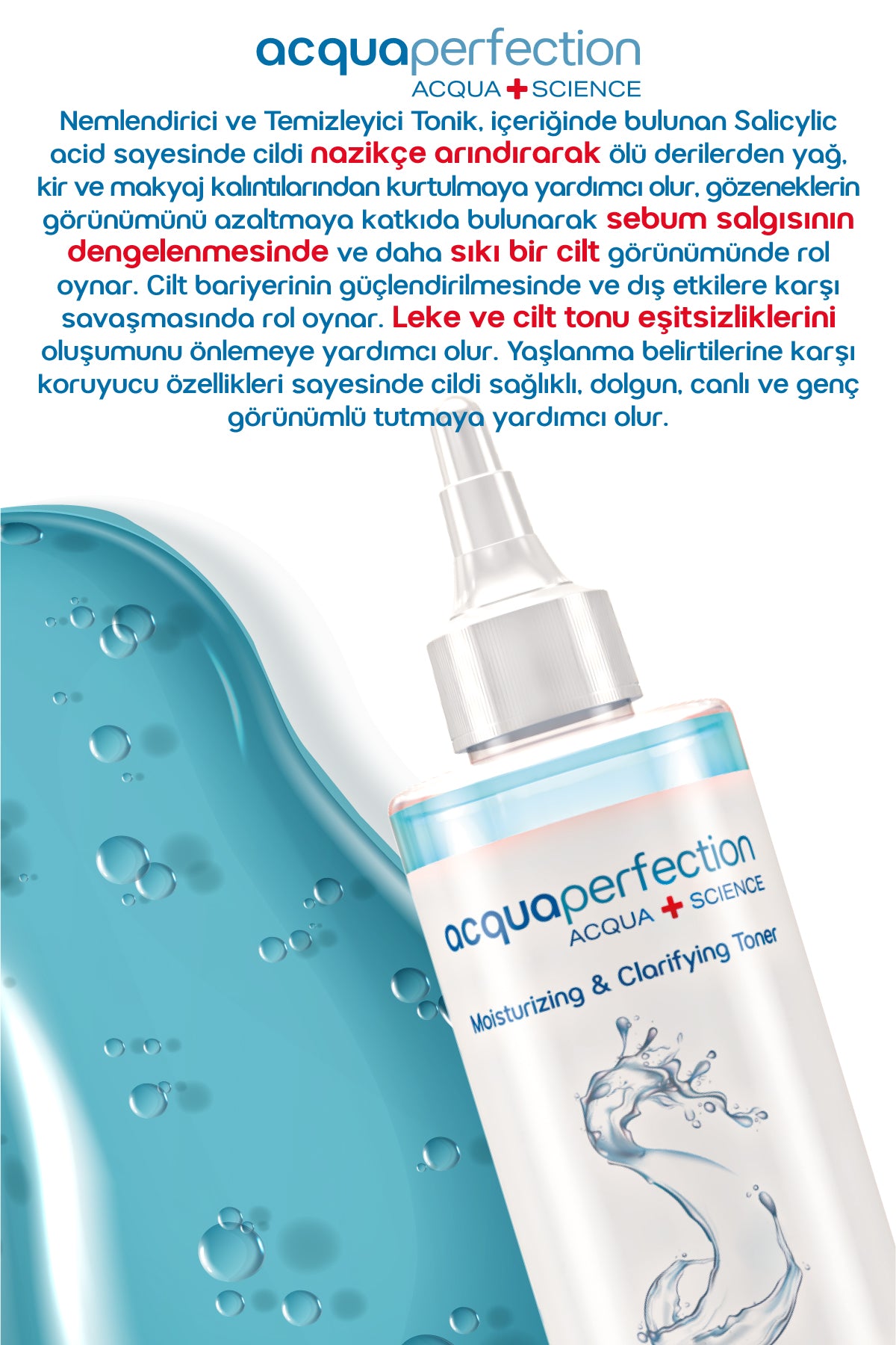 Sivilice Siyah Nokta ve Leke Karşıtı Gözenek Sıkılaştırıcı %5 Glikolik ve Salisilik Asit Tonik 200ml