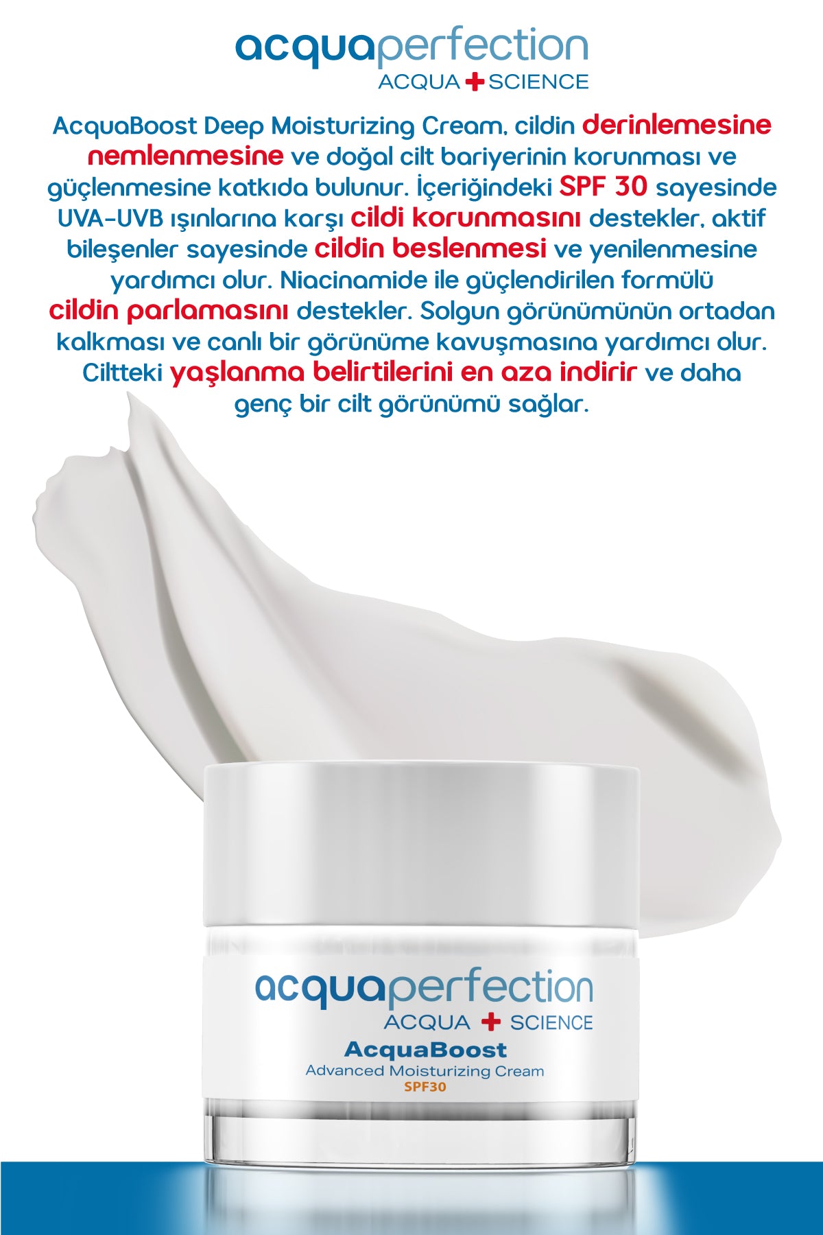 Acquaboost Yoğun Nemlendirici & Uva-uvb Korumalı Yüz Kremi 50 ml