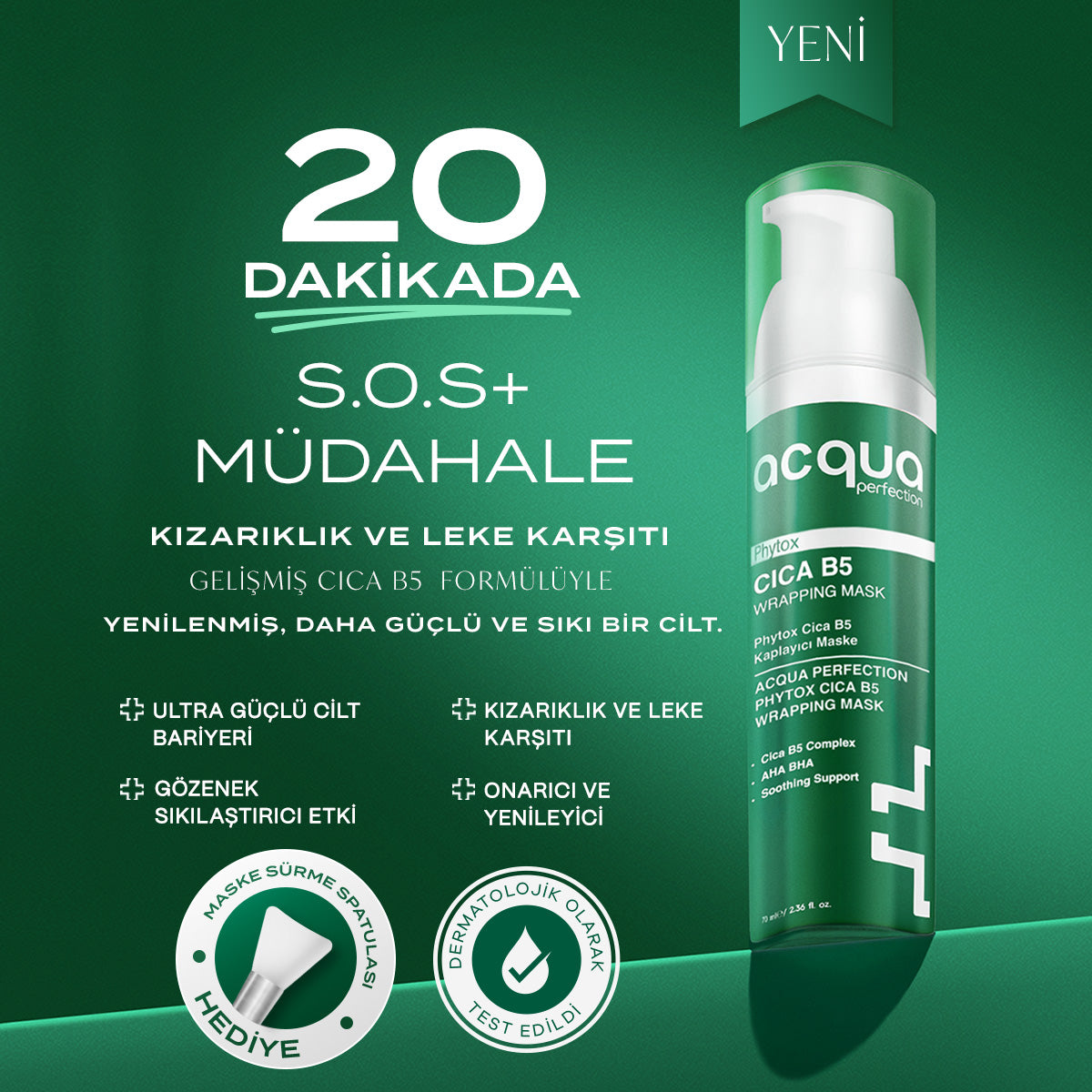 Phytox Cica B5 | Yatıştırıcı ve Onarıcı Soyulabilir Yüz Maskesi