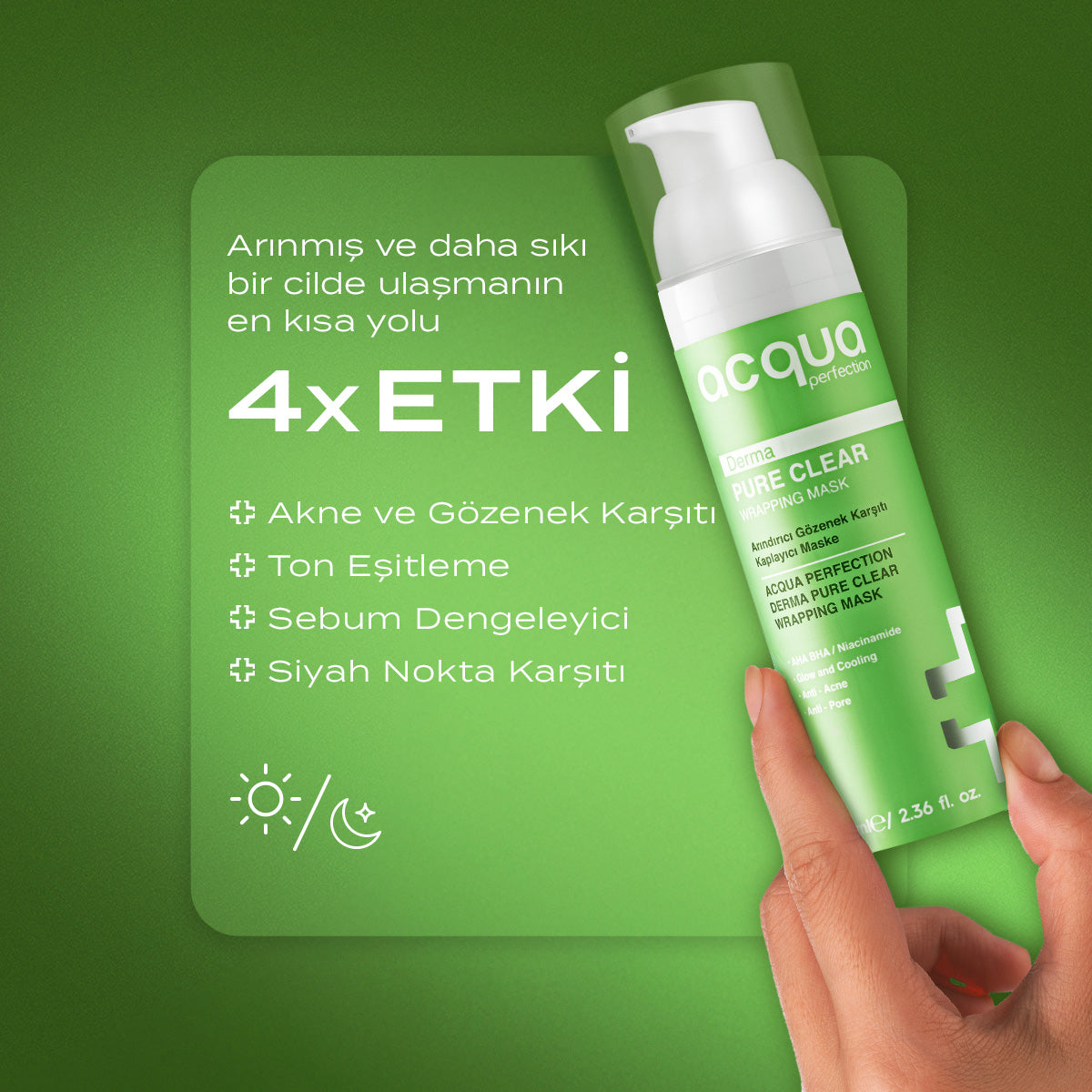 Derma Pure | Arındırıcı ve Gözenek Sıkılaştırıcı Siyah Nokta Akne Soyulabilir Yüz Maskesi