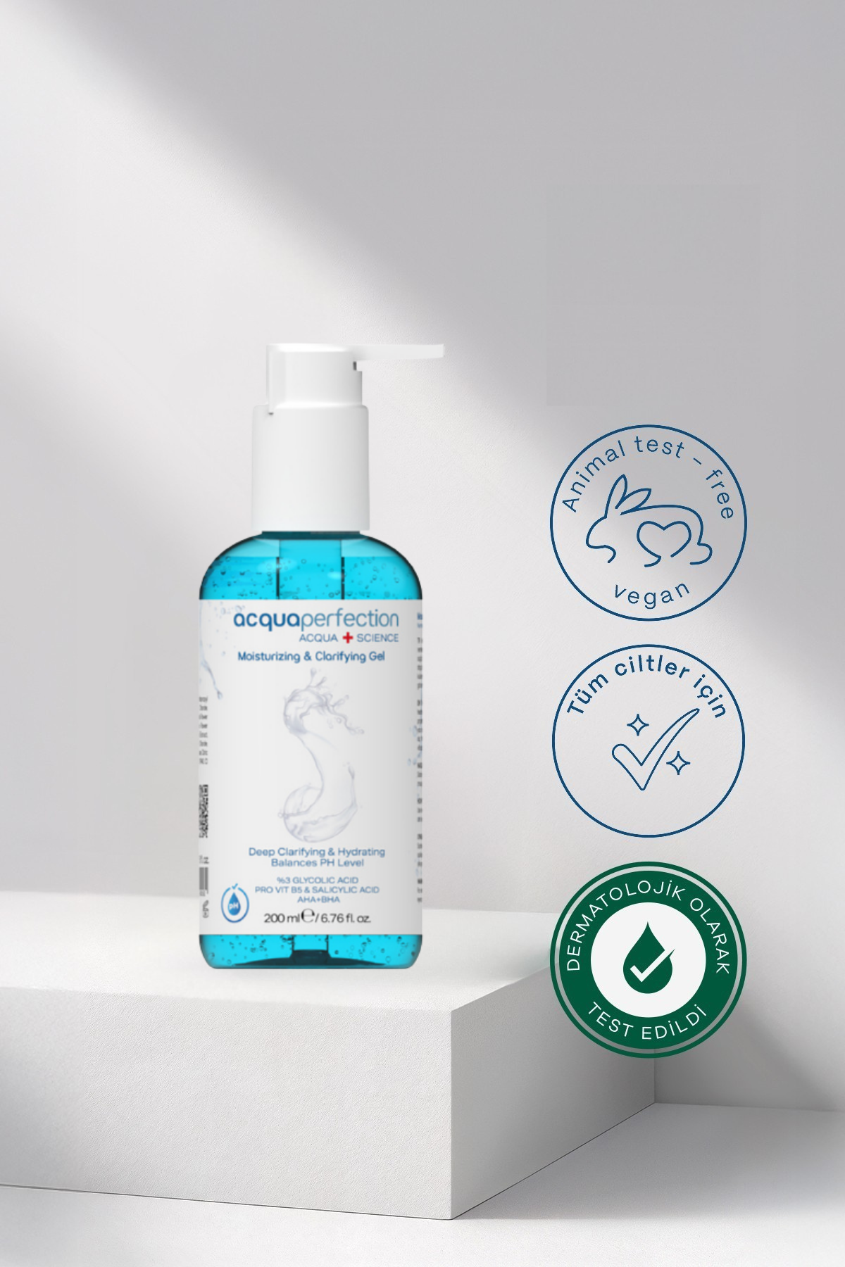 Anti-Acne, Blackhead and Blemish Pore Tightening 3% Glycolic and Salicylic Acid Gel 200ml